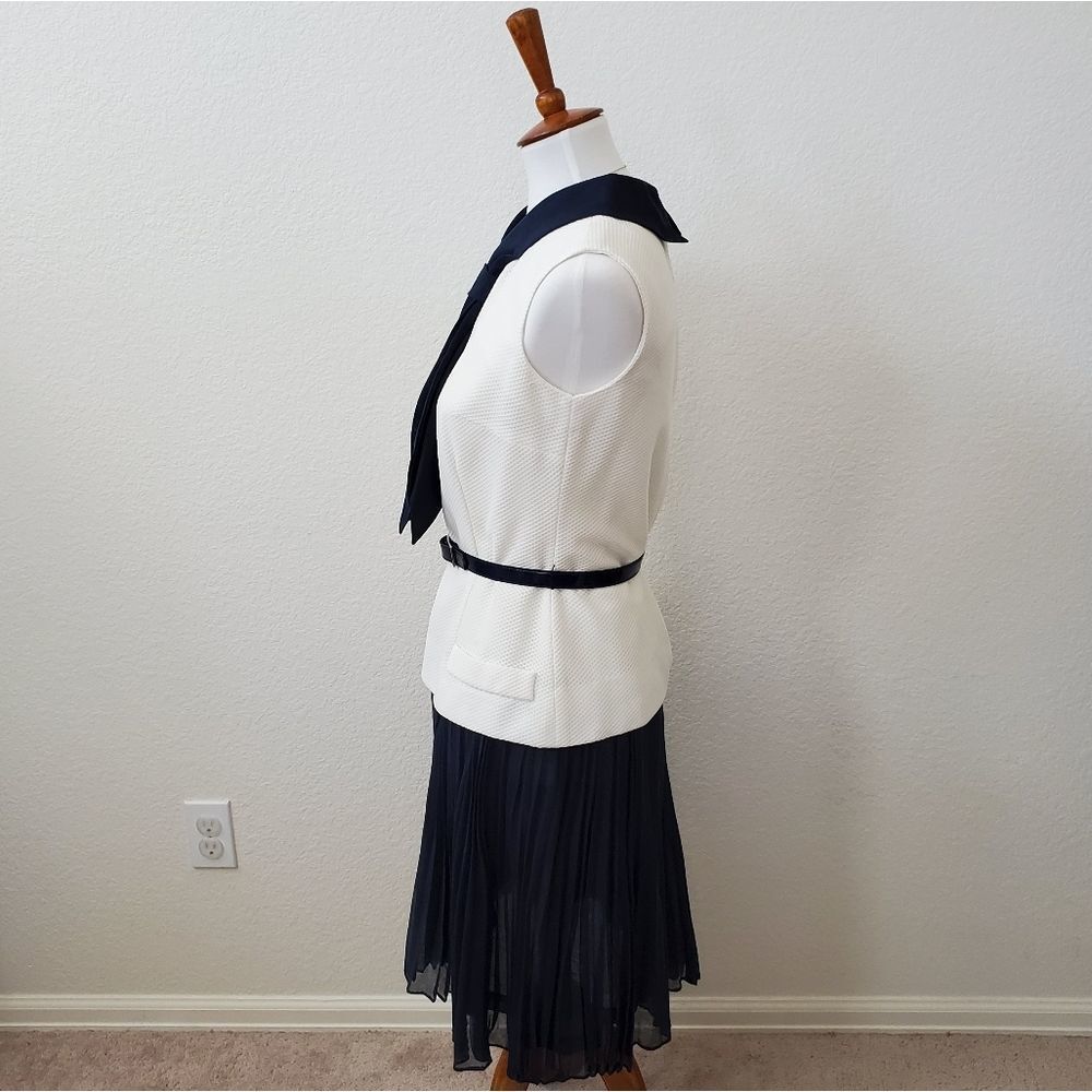 R&K Originals Vintage 2-Piece Sleeveless Dress or Uniform Set w/ Belt - Picture 2 of 16